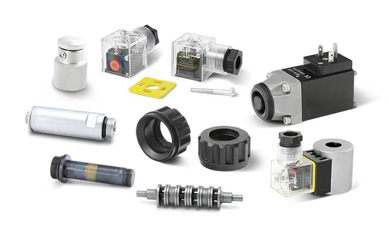 Bobbin and spare parts of valves-pressure switch