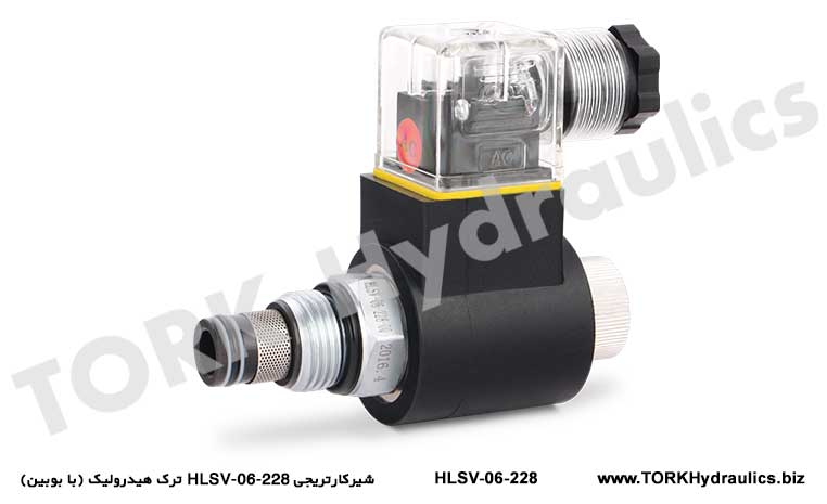 شیرکارتریجی HLSV-06-228 ترک هیدرولیک (با بوبین), Клапан гидравлический трещоточный патронный HLSV-06-224 (с шпулькой)