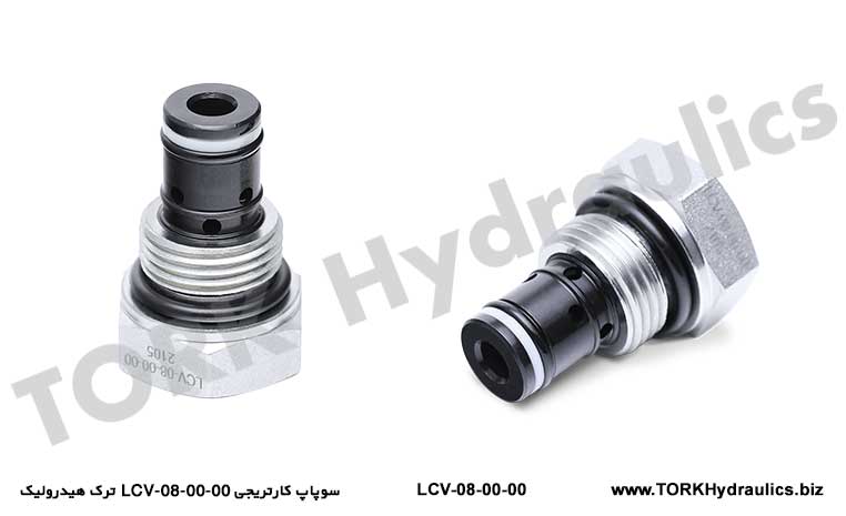 سوپاپ کارتریجی LCV-08-00-00 ترک هیدرولیک, LCV-08-00-00 cartridge valve tork hydraulic