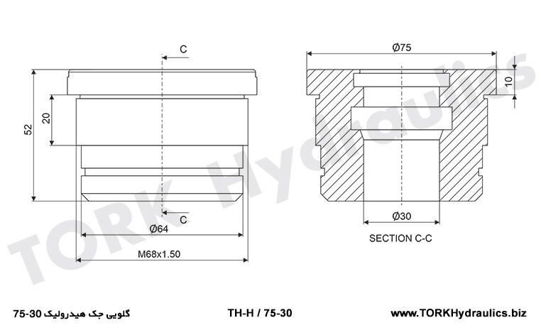 گلویی جک هیدرولیک 30-75, Boğaz hidrolik kriko 30-75