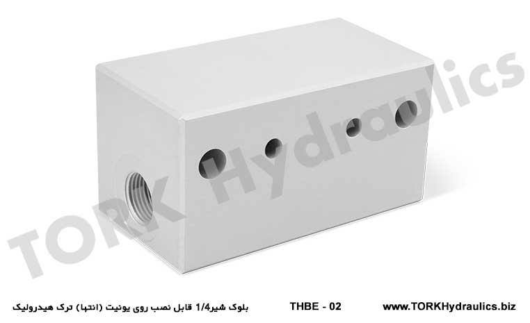 بلوک شیر 1/4 قابل نصب روی یونیت (انتها) ترک هیدرولیک, 1/4 Ventilblock am Hydraulikaggregat anbaubar (Ende)