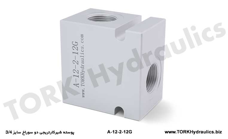 پوسته شیرکارتریجی دو سوراخ سایز 3/4, Two-hole 3/4 hydraulic cartridge valve shell