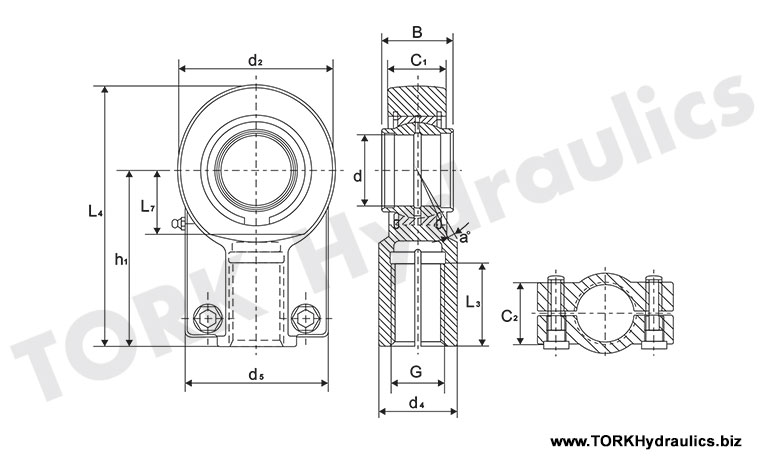 قرقری سر جک داخل 160 رزوه M125x4 هیدرولیک, Шкив домкрата внутри 160 резьба M125x4 гидравлический