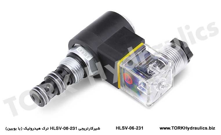 شیرکارتریجی HLSV-06-231 ترک هیدرولیک (با بوبین), Hidravlik kartric klapan HLSV-06-231 (bobinli)