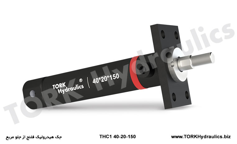 جک هیدرولیک فلنج از جلو مربع ترک هیدرولیک, Hydraulic jack flange from the front of the hydraulic crack square