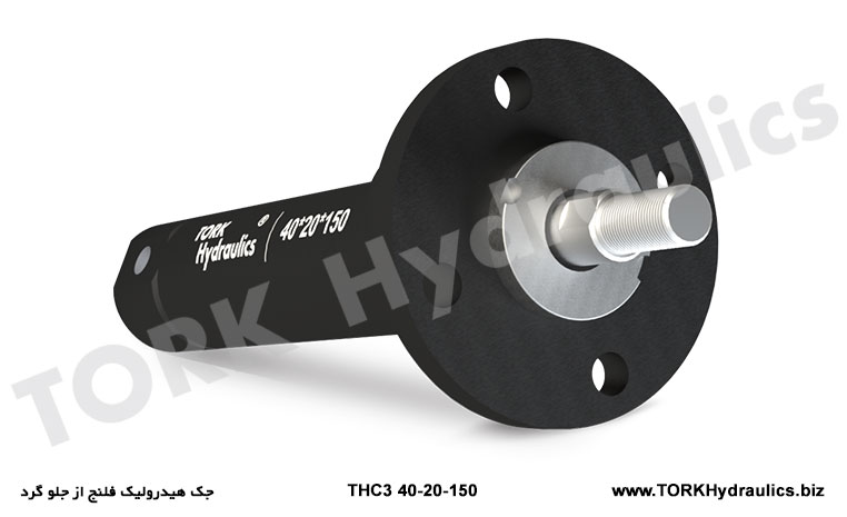 جک هیدرولیک فلنج از جلو گرد ترک هیدرولیک, Hydraulic jack flange from the front of the hydraulic crack