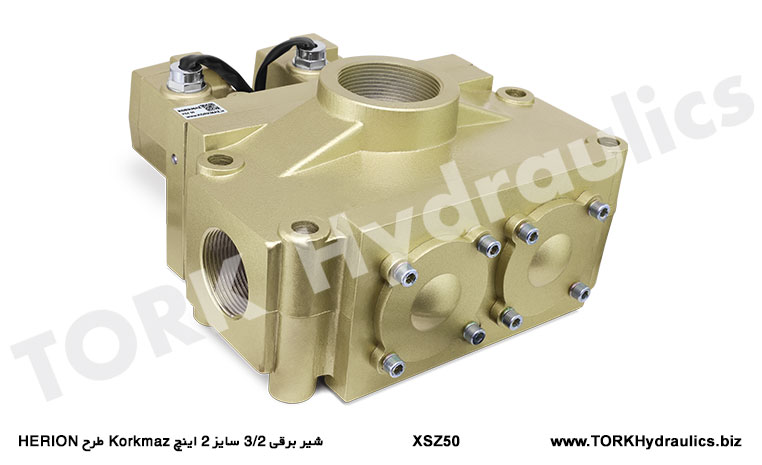 شیر برقی 3/2 سایز 2 اینچ Korkmaz طرح HERION, Solenoid valve 3/2 size 2 inch Korkmaz design HERION