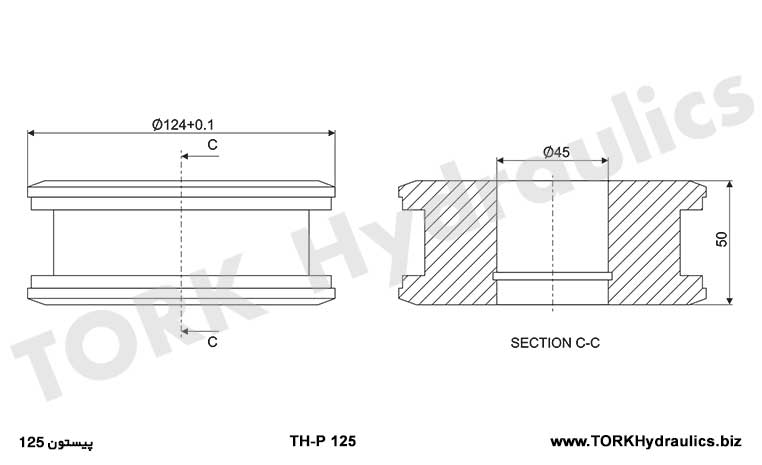 پیستون  125 جک هیدرولیک, Гидравлический домкрат поршневой 125