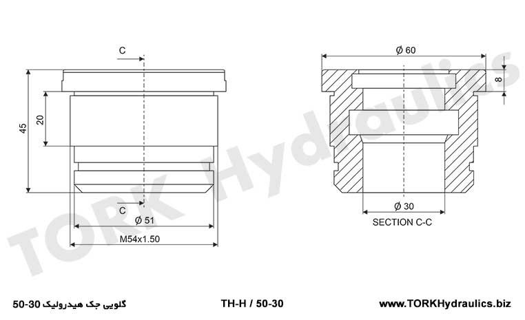 گلویی جک هیدرولیک 30-50, Boğaz hidrolik kriko 30-50
