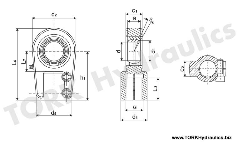 قرقری سر جک داخل 20 رزوه M18x2 هیدرولیک, Jack head pulley inside 20 threads M18x2 hydraulic