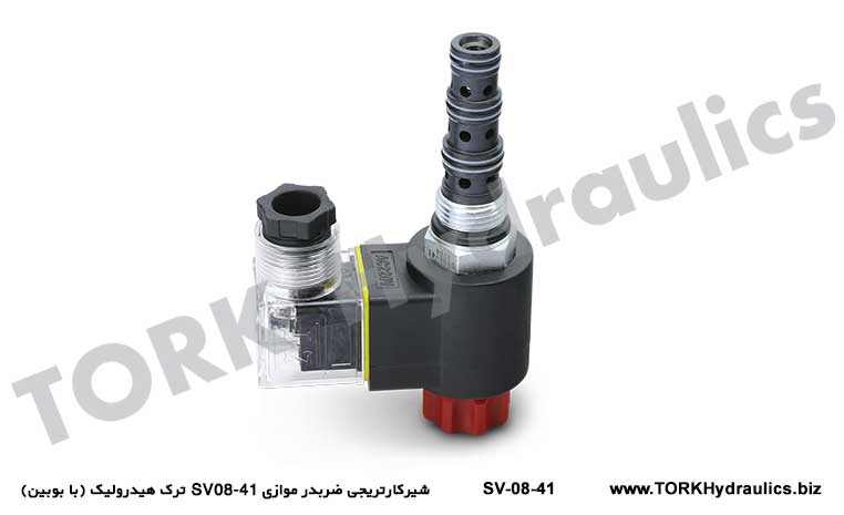 شیرکارتریجی ضربدر موازی SV08-41 ترک هیدرولیک (با بوبین), Cartridge Valfler