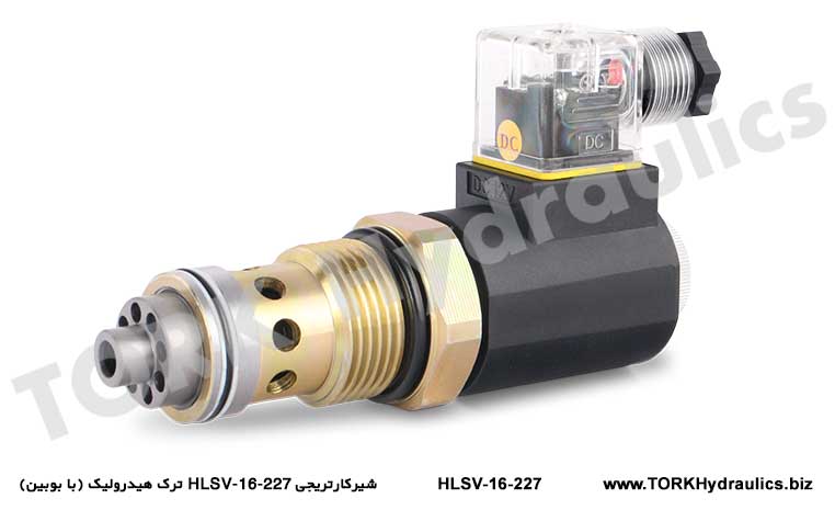 شیرکارتریجی HLSV-16-227 ترک هیدرولیک (با بوبین), 2/2 POPET VALFLER