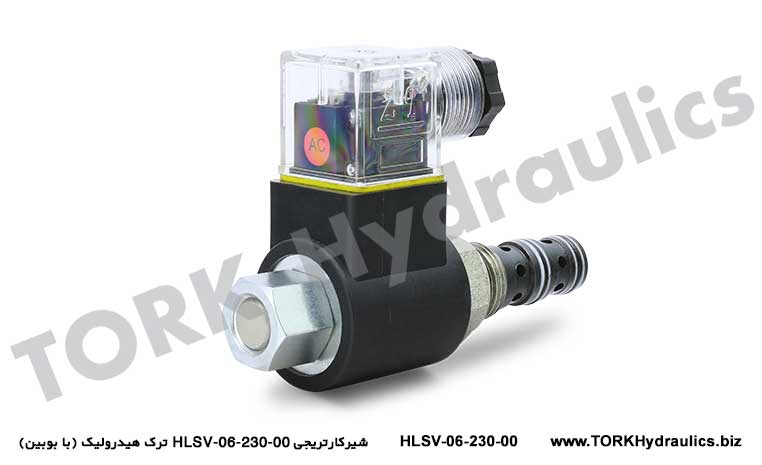 شیرکارتریجی HLSV-06-230 ترک هیدرولیک (با بوبین), 2/2 POPET VALFLER BUCHER