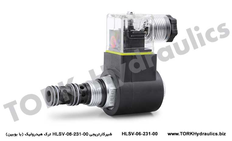 شیرکارتریجی HLSV-06-231 ترک هیدرولیک (با بوبین), 2/2 POPET VALFLER tork hydraulics