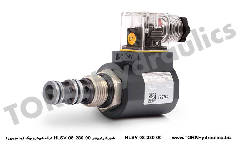 شیرکارتریجی HLSV-08-230 ترک هیدرولیک (با بوبین), 3/2 POPET VALFLER BUCHER