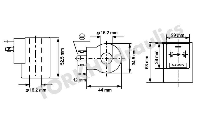 بوبین شیرL  فلزی جهت شیرسری 4WE-5 ترک هیدرولیک, 4WE-5 hidrolik BOBİNLERİ