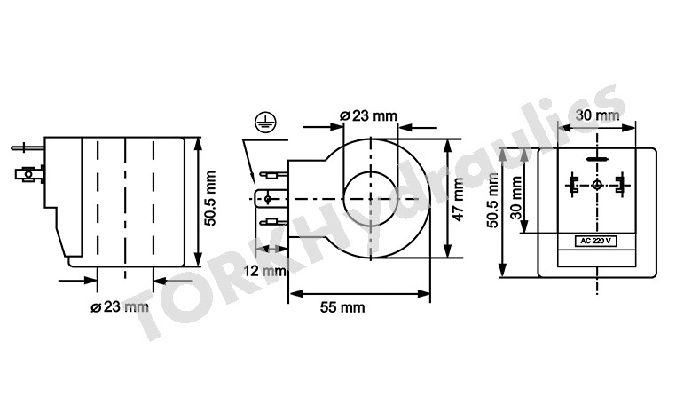 بوبین 1/4 جهت شیرسری DSG-02 ترک هیدرولیک, DSG-02 hidrolik BOBİNLERİ