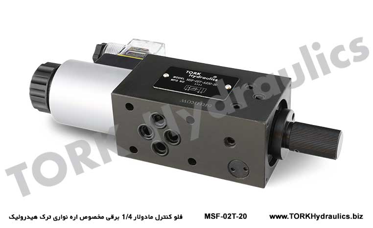 فلو کنترل مادولار 1/4 برقی مخصوص اره نواری ترک هیدرولیک, MSF-02T-20 NG6 MODÜLER HIZLI YAVAŞ VALFLERİ