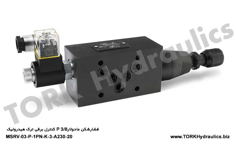 فشارشکن مادولار3/8 P کنترل برقی ترک هیدرولیک, NG10 SOLENOİD kontrol MODÜLER BASINÇ EMNİYET VALF