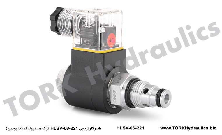 شیرکارتریجی HLSV-06-221 ترک هیدرولیک (با بوبین), hidrolik katriç  POPET VALF (NORMALDE KAPALI)